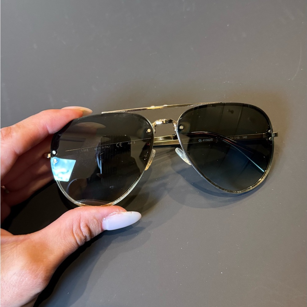 Celine Black and Gold Sunglasses
